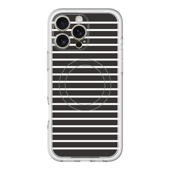 スリムプロテクションプレミアムケース with MagSafe［ Middle Border - Black ］