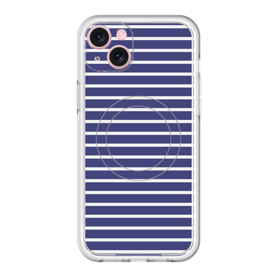 スリムプロテクションプレミアムケース with MagSafe［ Middle Border - Blue ］