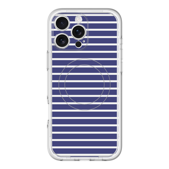 スリムプロテクションプレミアムケース with MagSafe［ Middle Border - Blue ］