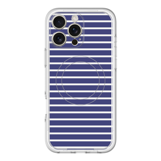 スリムプロテクションプレミアムケース with MagSafe［ Middle Border - Blue ］
