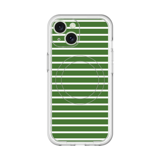 スリムプロテクションプレミアムケース with MagSafe［ Middle Border - Green ］