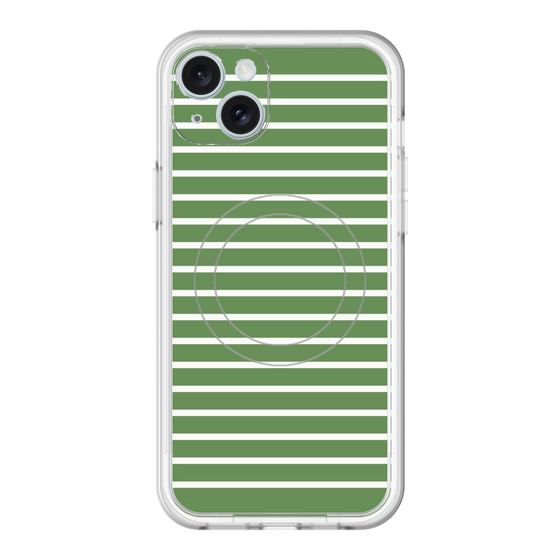 スリムプロテクションプレミアムケース with MagSafe［ Middle Border - Green ］