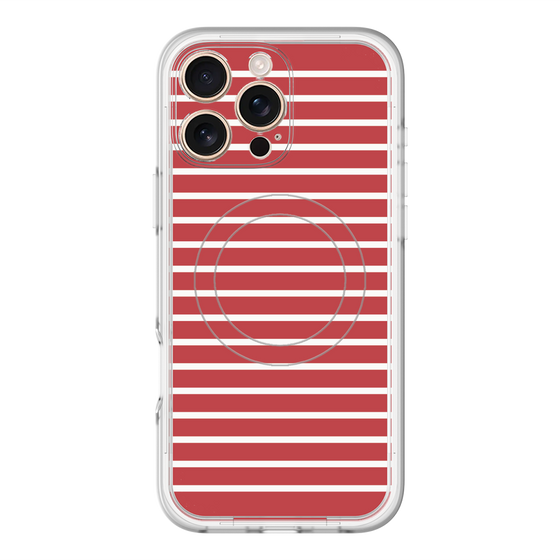 スリムプロテクションプレミアムケース with MagSafe［ Middle Border - Red ］