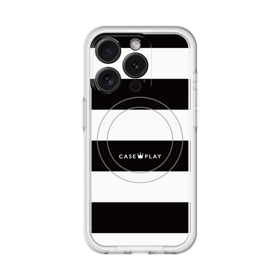スリムプロテクションプレミアムケース with MagSafe［ Big Border - Black ］