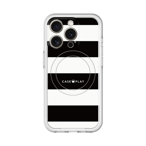 スリムプロテクションプレミアムケース with MagSafe［ Big Border - Black ］