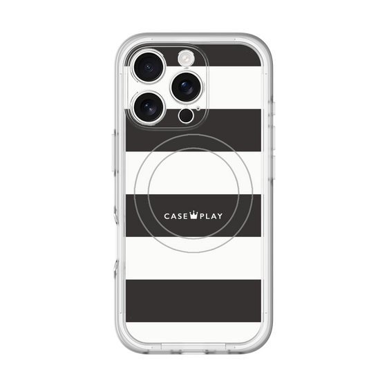 スリムプロテクションプレミアムケース with MagSafe［ Big Border - Black ］