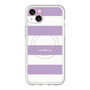 スリムプロテクションプレミアムケース with MagSafe［ Big Border - Purple ］