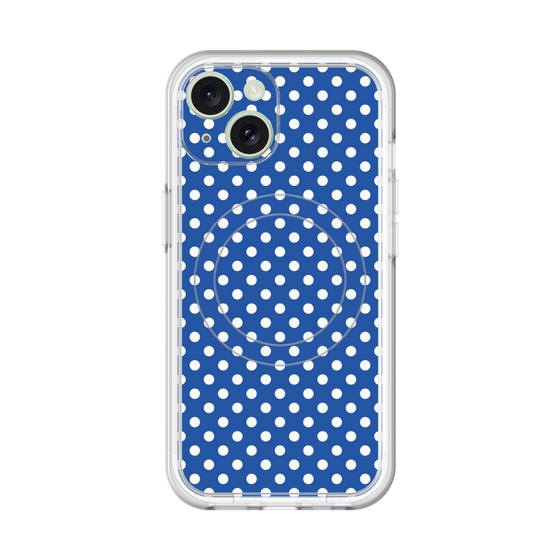 スリムプロテクションプレミアムケース with MagSafe［ Small Dot - Blue ］