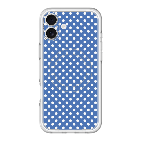 スリムプロテクションプレミアムケース with MagSafe［ Small Dot - Blue ］