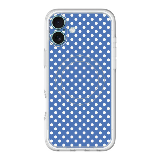 スリムプロテクションプレミアムケース with MagSafe［ Small Dot - Blue ］