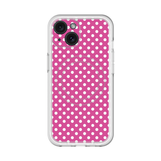 スリムプロテクションプレミアムケース with MagSafe［ Small Dot - Pink ］