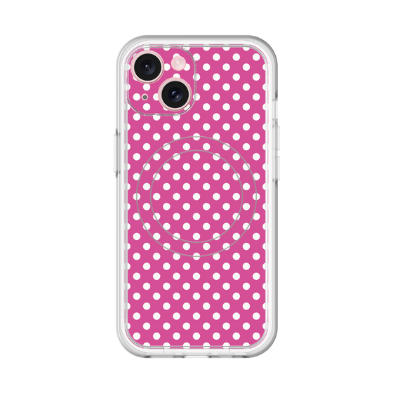 スリムプロテクションプレミアムケース with MagSafe［ Small Dot - Pink ］