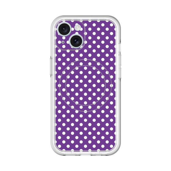 スリムプロテクションプレミアムケース with MagSafe［ Small Dot - Purple ］