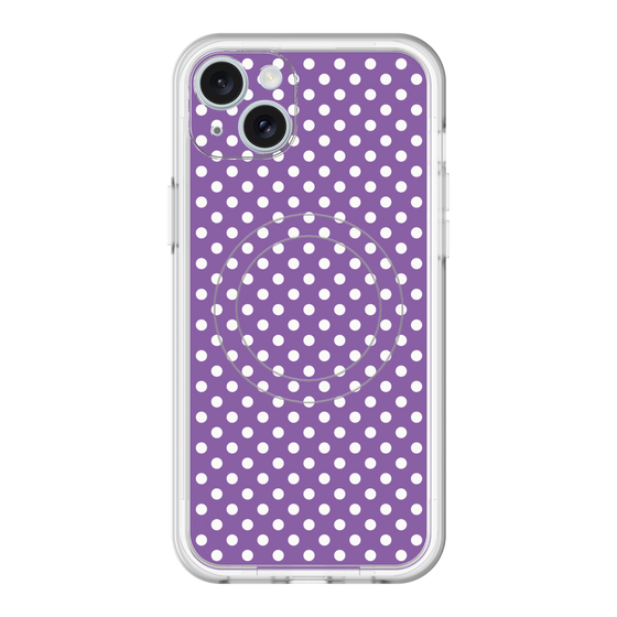 スリムプロテクションプレミアムケース with MagSafe［ Small Dot - Purple ］