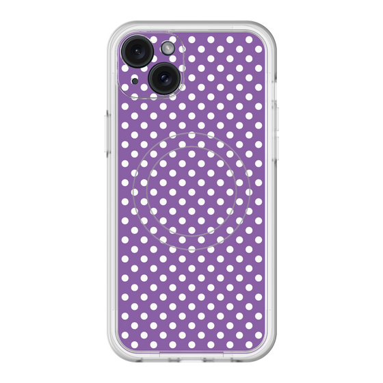 スリムプロテクションプレミアムケース with MagSafe［ Small Dot - Purple ］