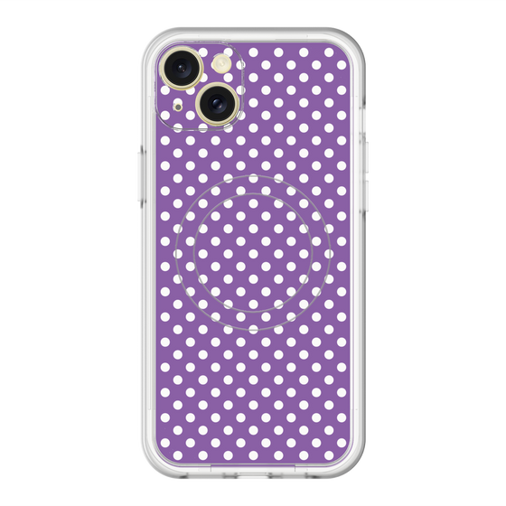 スリムプロテクションプレミアムケース with MagSafe［ Small Dot - Purple ］