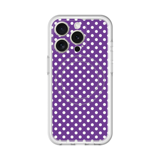 スリムプロテクションプレミアムケース with MagSafe［ Small Dot - Purple ］