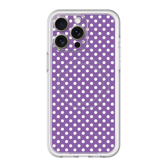スリムプロテクションプレミアムケース with MagSafe［ Small Dot - Purple ］