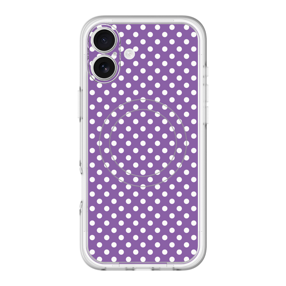 スリムプロテクションプレミアムケース with MagSafe［ Small Dot - Purple ］