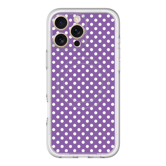 スリムプロテクションプレミアムケース with MagSafe［ Small Dot - Purple ］