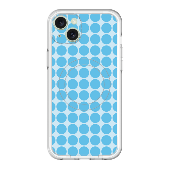 スリムプロテクションプレミアムケース with MagSafe［ Big Dot - Blue ］