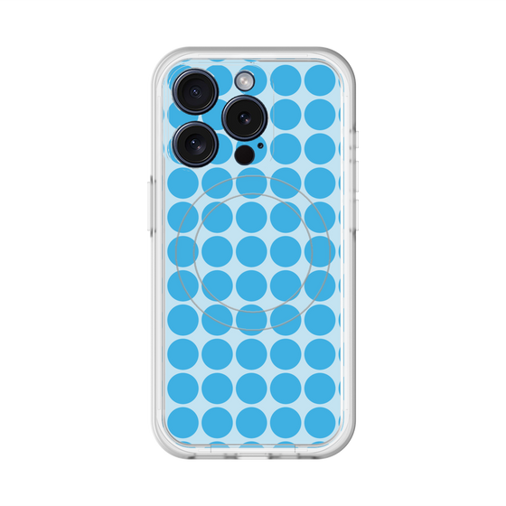 スリムプロテクションプレミアムケース with MagSafe［ Big Dot - Blue ］