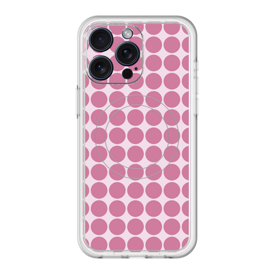 スリムプロテクションプレミアムケース with MagSafe［ Big Dot - Pink ］