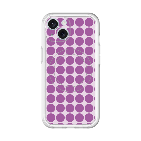 スリムプロテクションプレミアムケース with MagSafe［ Big Dot - Purple ］
