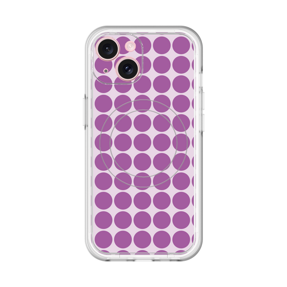スリムプロテクションプレミアムケース with MagSafe［ Big Dot - Purple ］