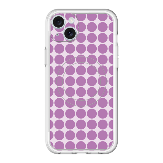 スリムプロテクションプレミアムケース with MagSafe［ Big Dot - Purple ］