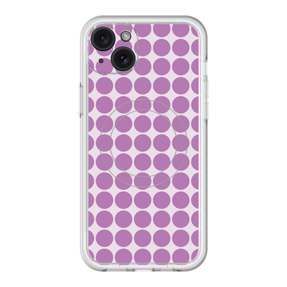 スリムプロテクションプレミアムケース with MagSafe［ Big Dot - Purple ］