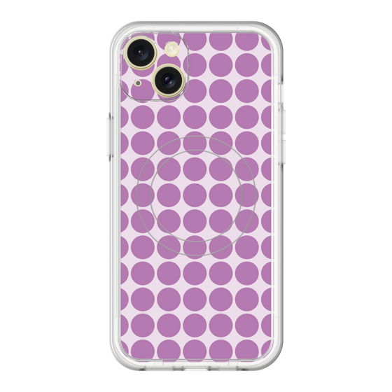スリムプロテクションプレミアムケース with MagSafe［ Big Dot - Purple ］