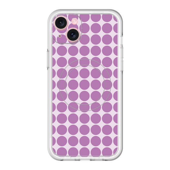 スリムプロテクションプレミアムケース with MagSafe［ Big Dot - Purple ］