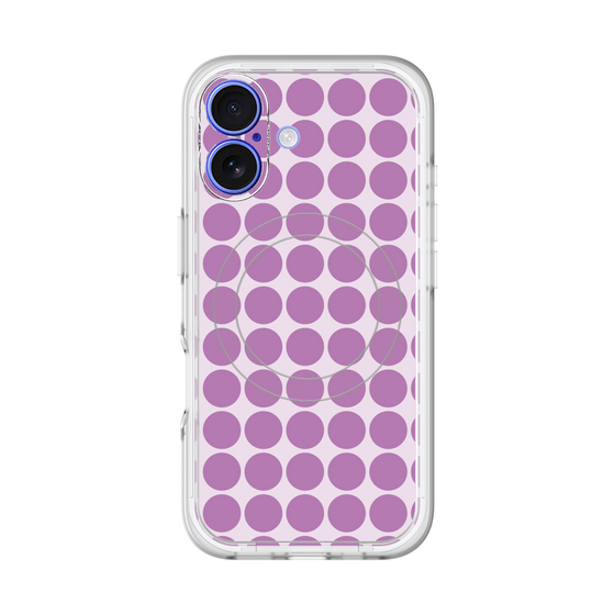 スリムプロテクションプレミアムケース with MagSafe［ Big Dot - Purple ］