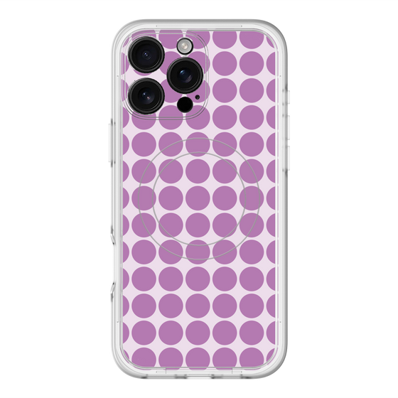 スリムプロテクションプレミアムケース with MagSafe［ Big Dot - Purple ］