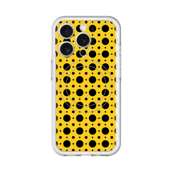 スリムプロテクションプレミアムケース with MagSafe［ Shower Dot - Yellow ］
