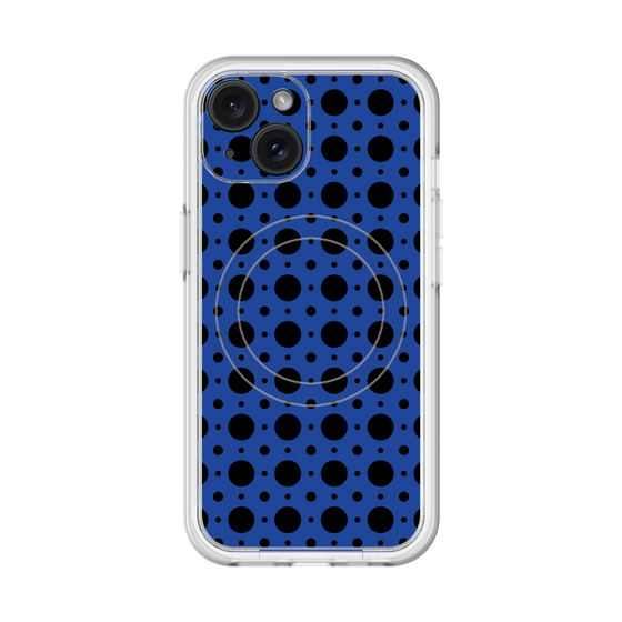 スリムプロテクションプレミアムケース with MagSafe［ Shower Dot - Blue ］