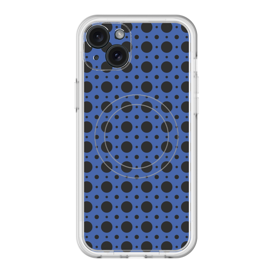スリムプロテクションプレミアムケース with MagSafe［ Shower Dot - Blue ］