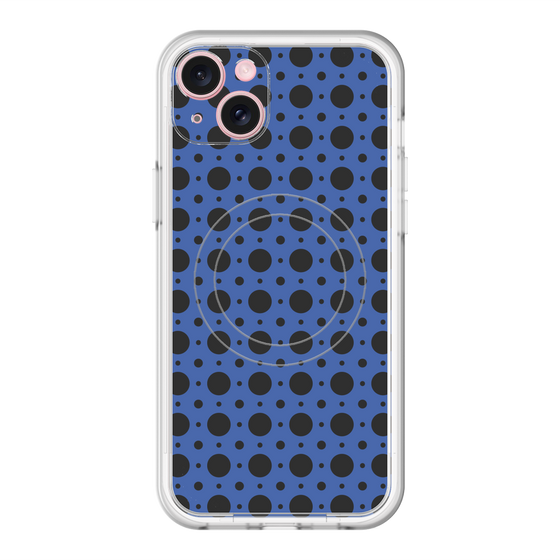 スリムプロテクションプレミアムケース with MagSafe［ Shower Dot - Blue ］