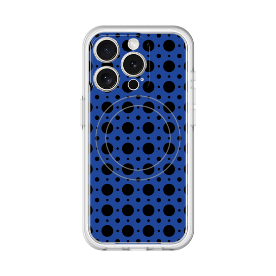 スリムプロテクションプレミアムケース with MagSafe［ Shower Dot - Blue ］