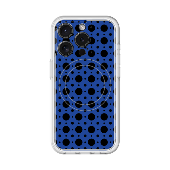 スリムプロテクションプレミアムケース with MagSafe［ Shower Dot - Blue ］