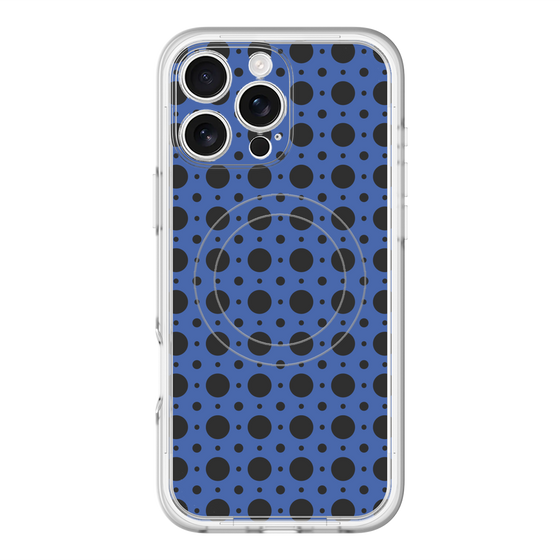 スリムプロテクションプレミアムケース with MagSafe［ Shower Dot - Blue ］