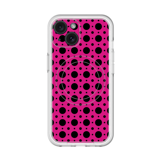 スリムプロテクションプレミアムケース with MagSafe［ Shower Dot - Pink ］