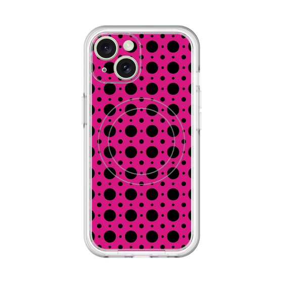 スリムプロテクションプレミアムケース with MagSafe［ Shower Dot - Pink ］