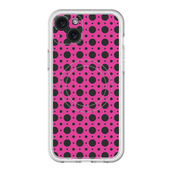 スリムプロテクションプレミアムケース with MagSafe［ Shower Dot - Pink ］