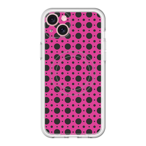 スリムプロテクションプレミアムケース with MagSafe［ Shower Dot - Pink ］
