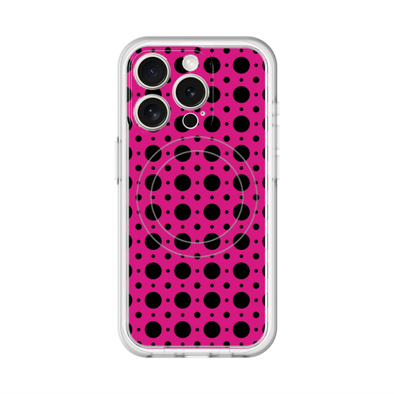 スリムプロテクションプレミアムケース with MagSafe［ Shower Dot - Pink ］