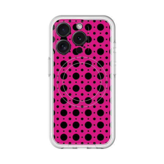 スリムプロテクションプレミアムケース with MagSafe［ Shower Dot - Pink ］