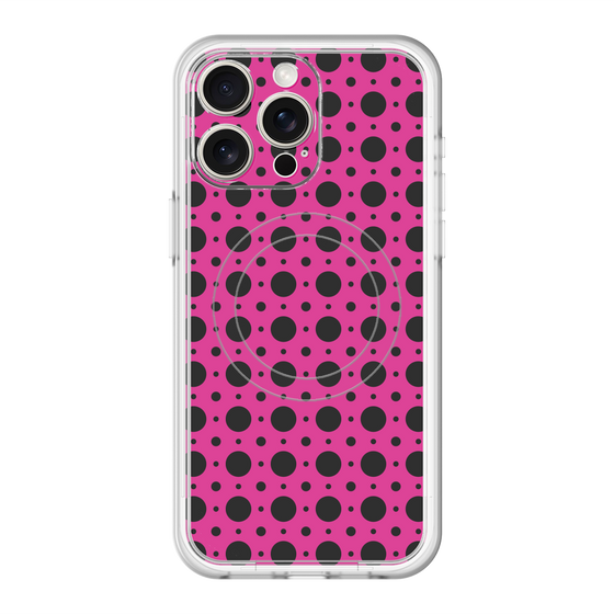 スリムプロテクションプレミアムケース with MagSafe［ Shower Dot - Pink ］