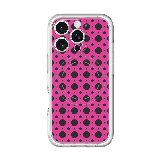 スリムプロテクションプレミアムケース with MagSafe［ Shower Dot - Pink ］